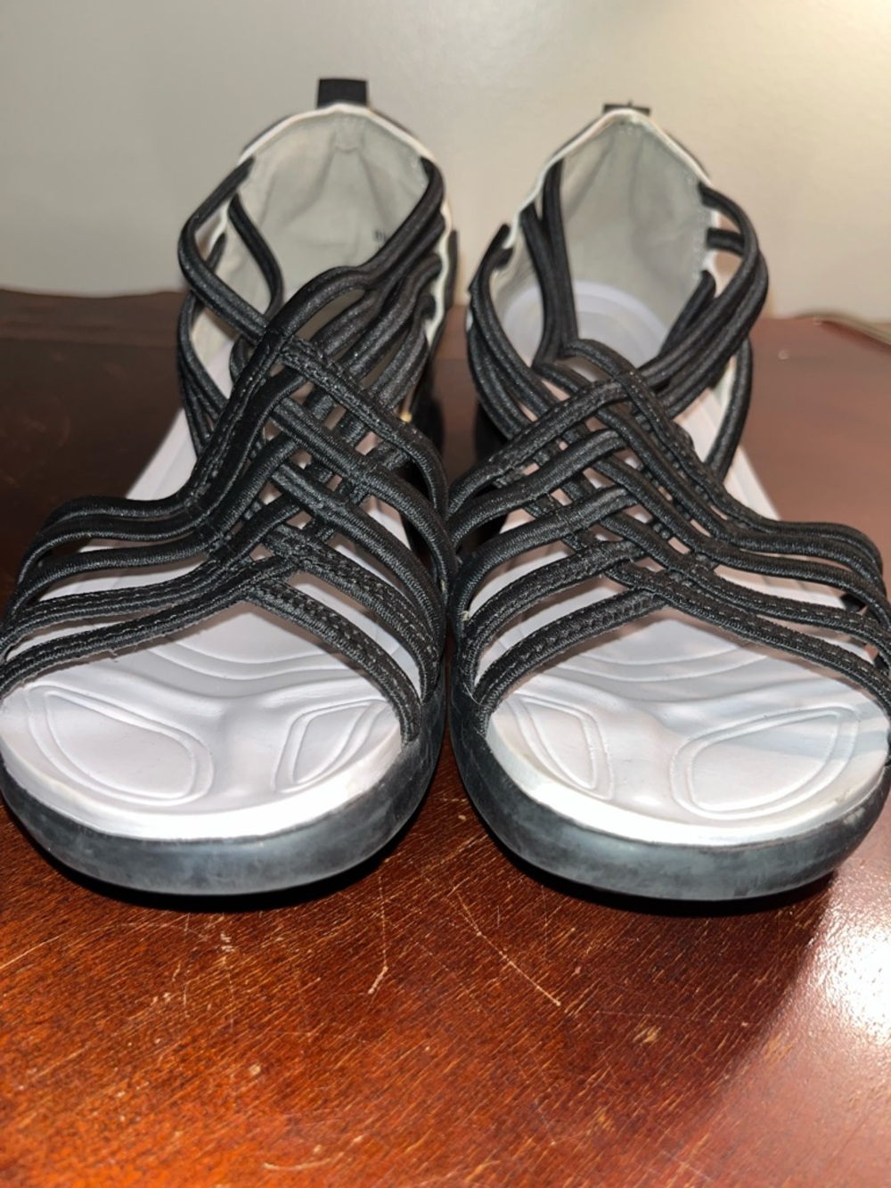 JBU Black Strappy Woven Elastic Sandals - Picture 8 of 9